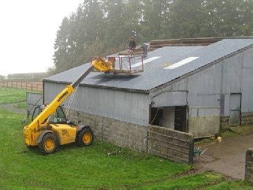 barn re-roofing